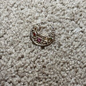 Sailor Moon Crescent Hair Clip with Multicolor Gems